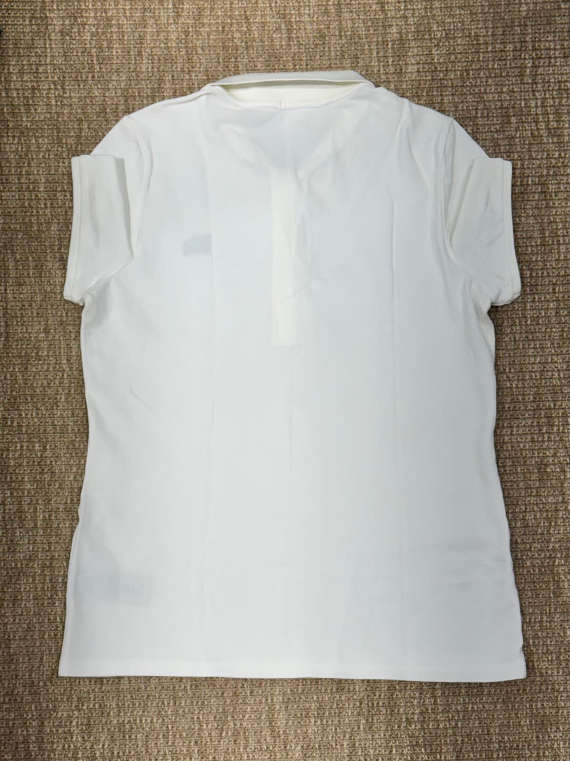 버버리 화이트 반팔 카라티 상품이미지3