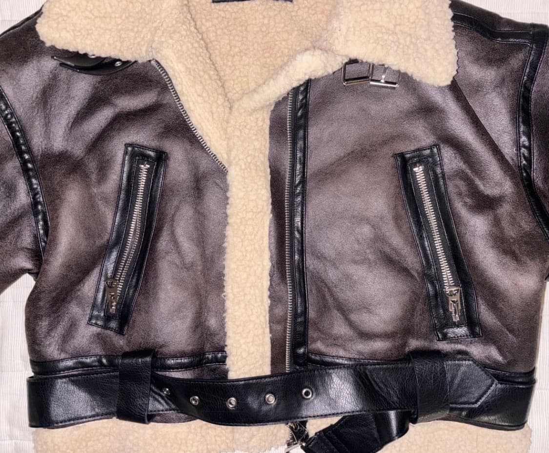 ZARA 가죽 무스탕 저켓 상품이미지3