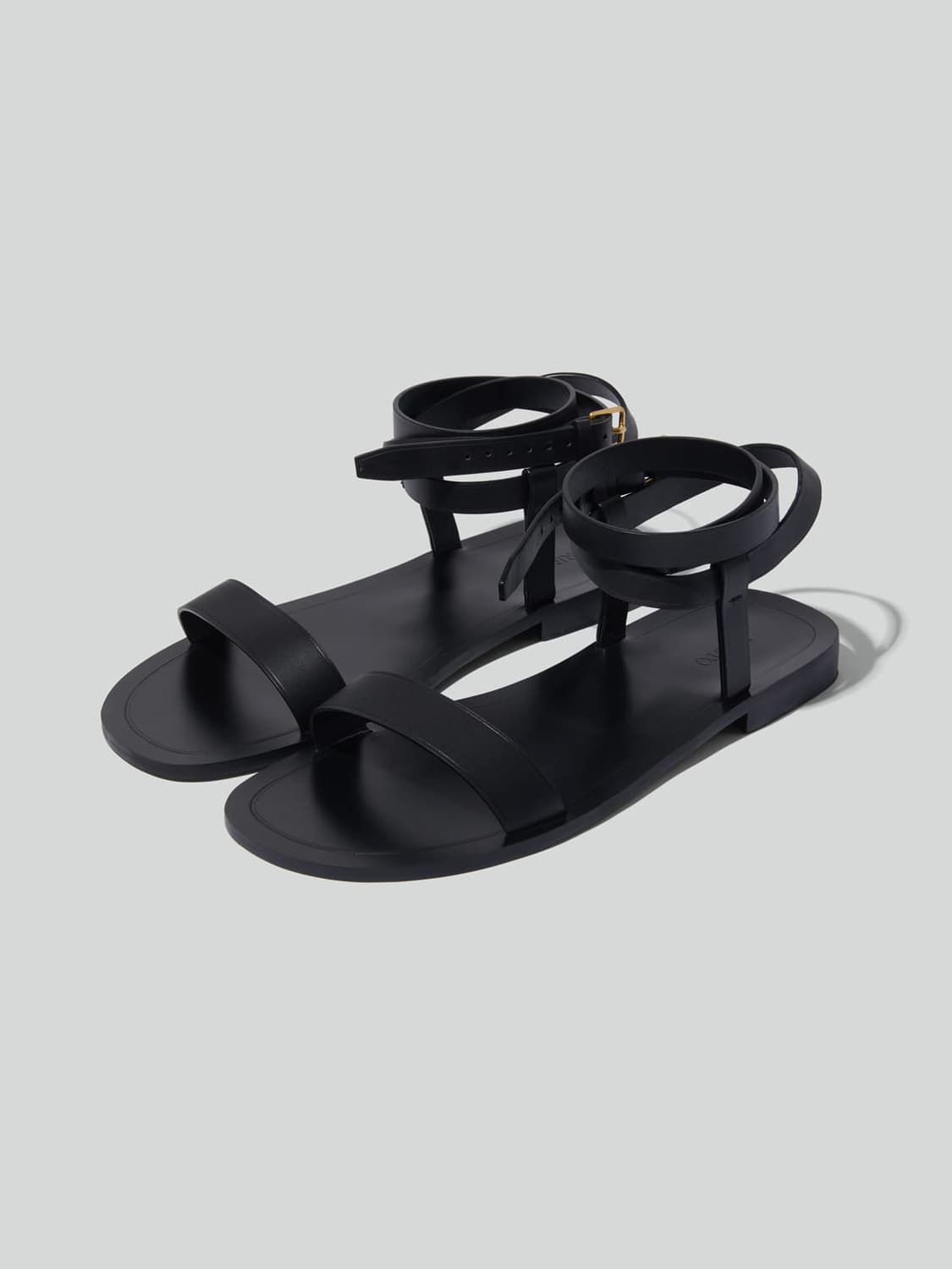 렉토 스트랩 버클 샌들 슬리퍼 블랙 상품이미지1