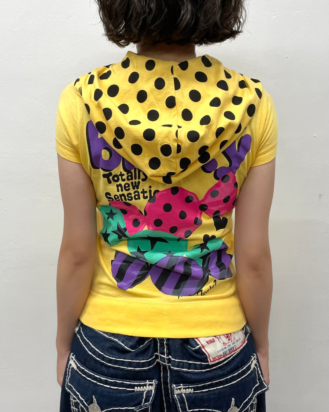  Milky Black Dot Candy Yellow T-shirt  상품이미지4