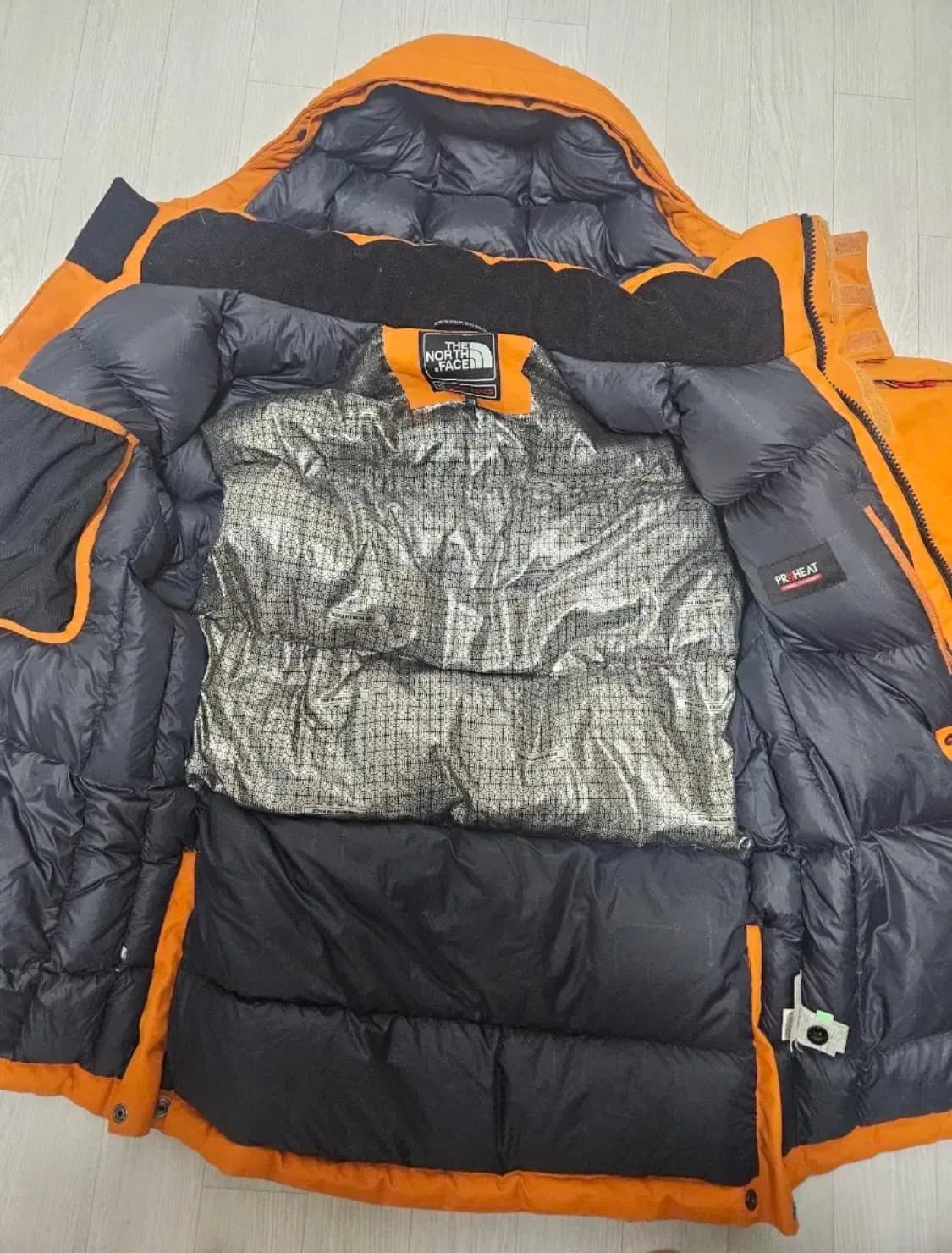 노스페이스 HYVENT 오렌지 패딩 L 105 상품이미지2