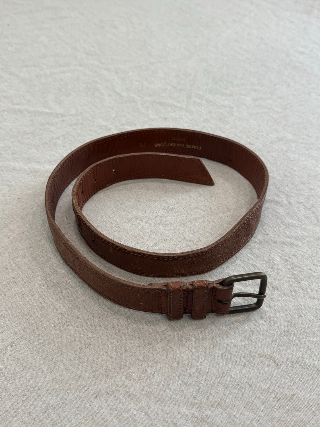꼼데가르송 옴므 브라운 레더 벨트 상품이미지6
