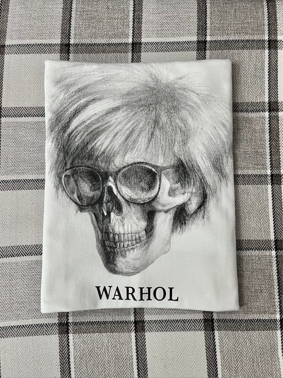 BIAS 빈티지 앤디워홀 데드맨 스컬 티셔츠 상품이미지1