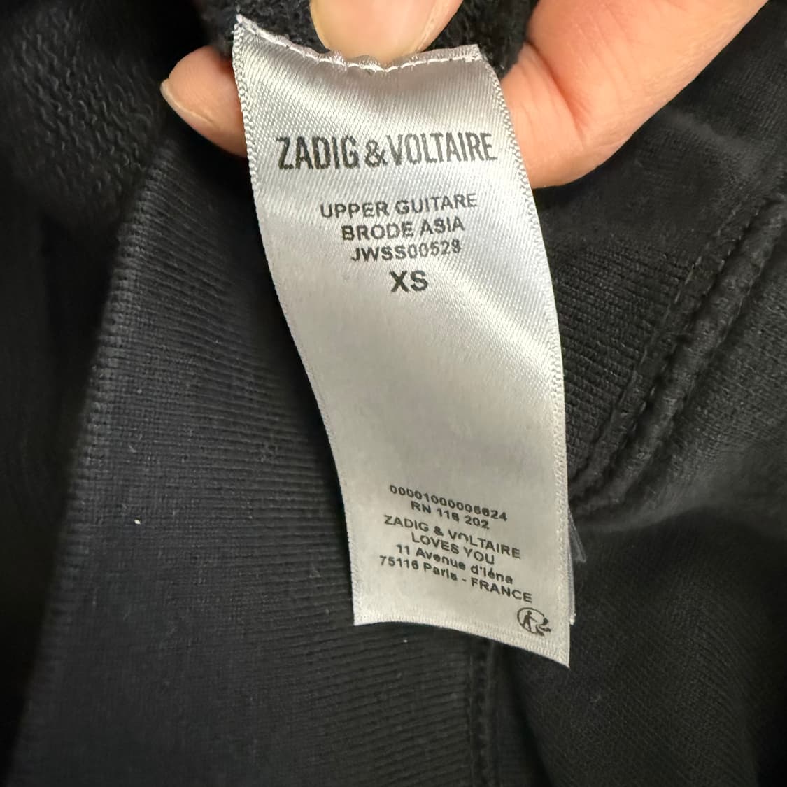 [XS] 쟈딕앤볼테르 여성 멀티자수 맨투맨 0109T1 상품이미지4