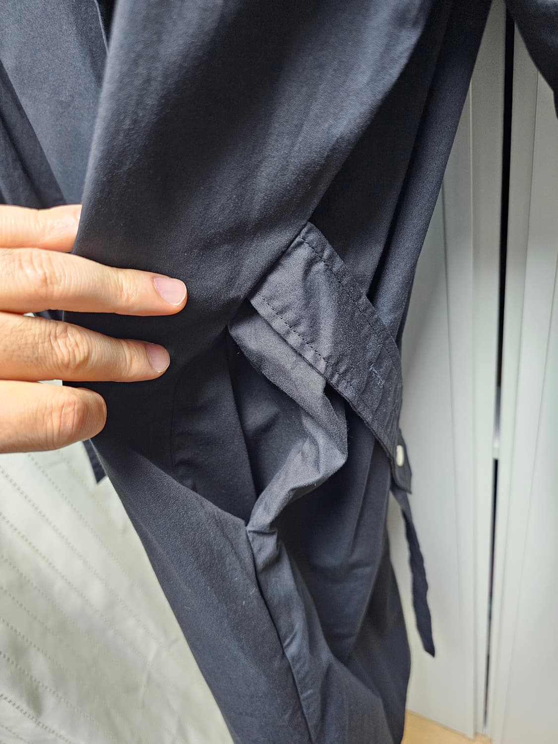 새상품 노앙 블랙 롱 트렌치 셔츠 코트 상품이미지6