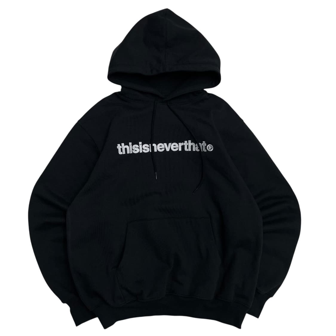 디스이즈네버댓 센터로고 블랙 후드 M 상품이미지2