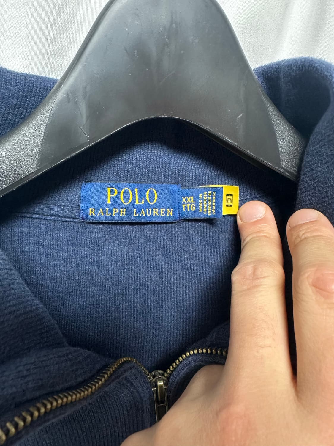 no.167 폴로 랄프로렌 네이비 하프집업 xxl 상품이미지3
