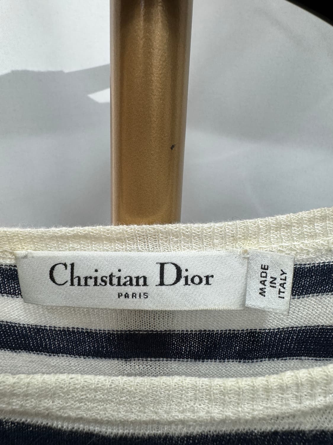 디올 스트라이프 니트 반팔티 36사이즈 상품이미지3