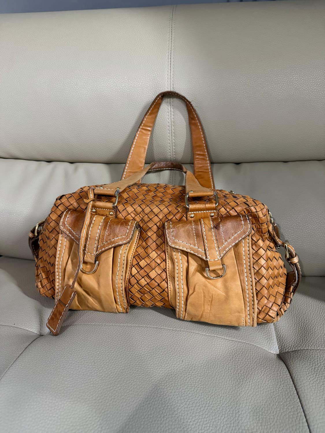 braided detail lambskin shoulder bag 상품이미지1