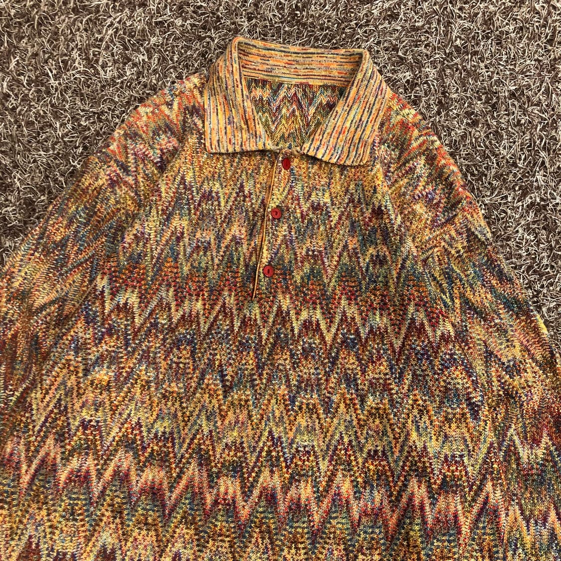 CAPERDONI 패턴 울 카라 니트 상품이미지2