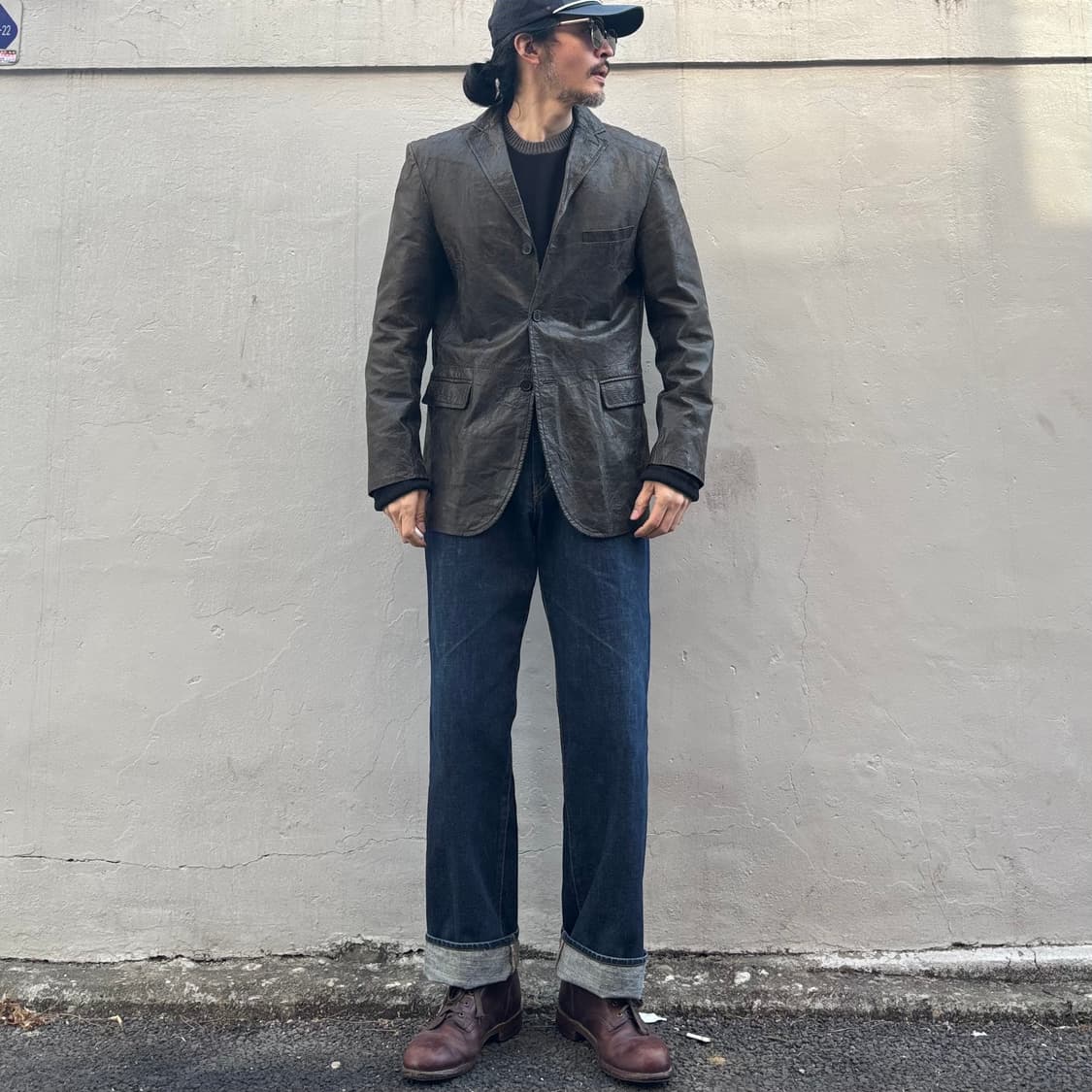 꼼샤이즘 레더 자켓 상품이미지8