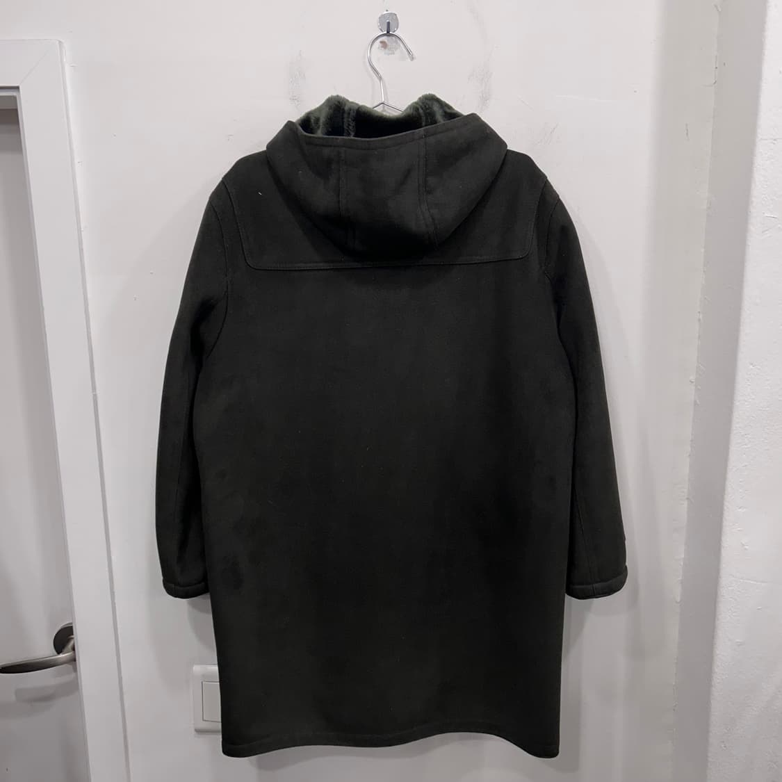 아센시엘 스웨이드 버튼 후드 무스탕 더플코트 상품이미지5