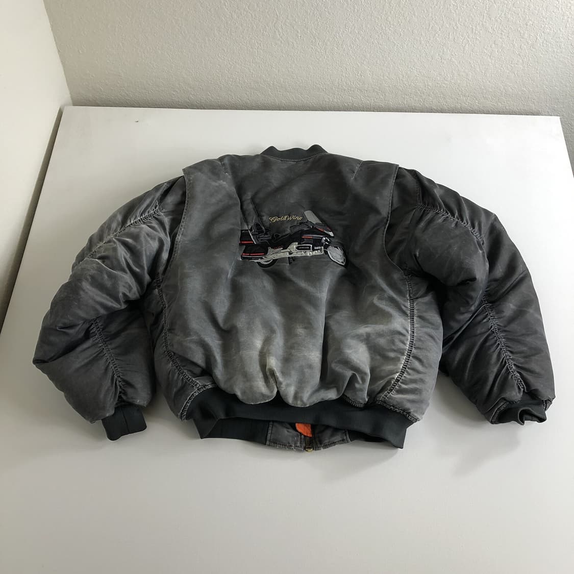 1987s 알파 혼다 골드윙 스페지알 포스 한정판 MA-1 자켓 상품이미지3