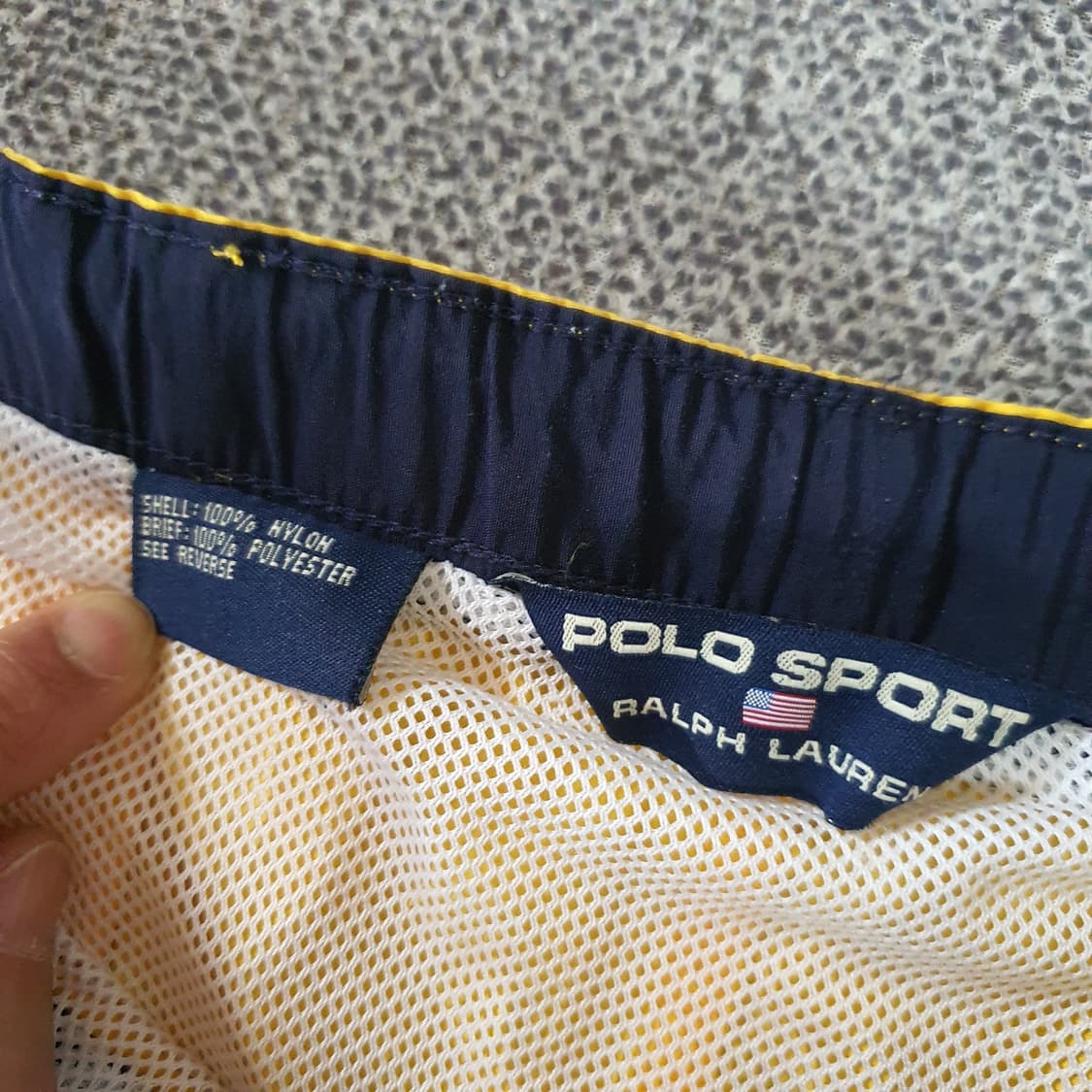 90s 폴로 스포츠 옐로우색 스윔 쇼츠 상품이미지5