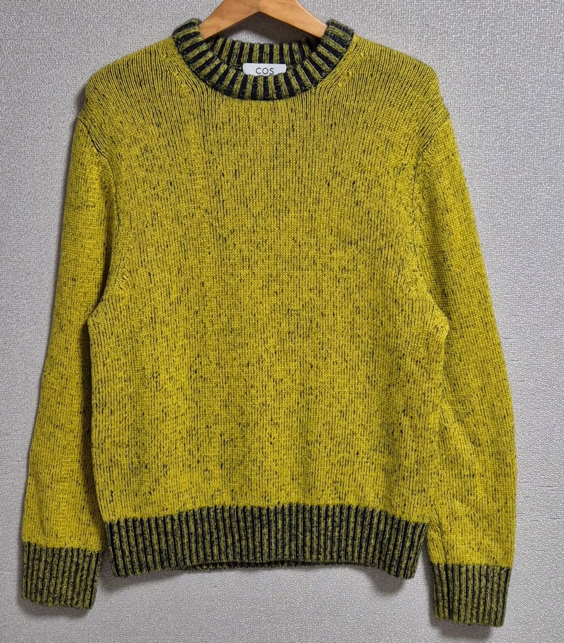 M ) COS 코스 라임/네이비 울혼방+모헤어 니트 상품이미지1