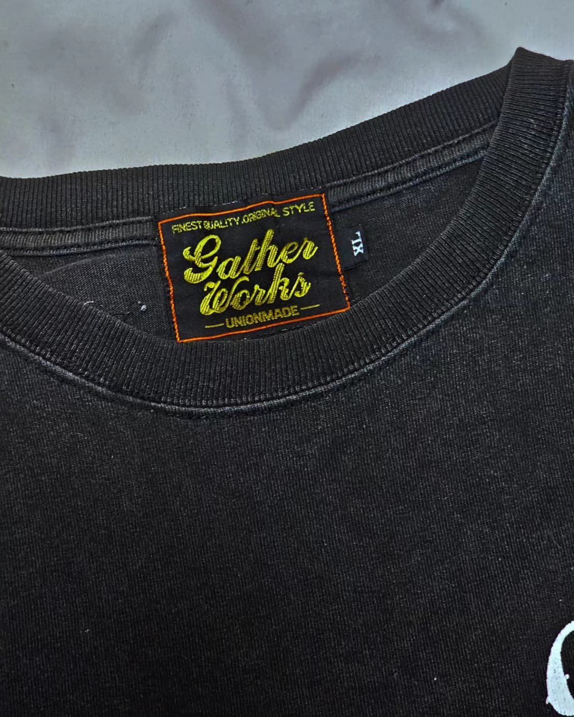 Black big print top 상품이미지5