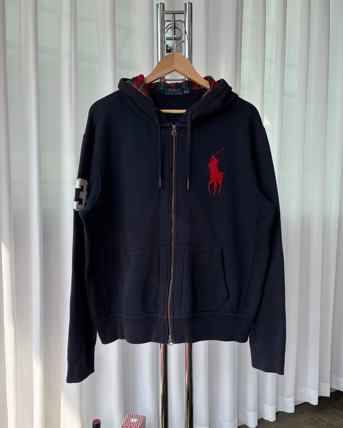 [L]폴로 랄프로렌 빅포니 치프키프 기모 후드 집업 navy 상품이미지2