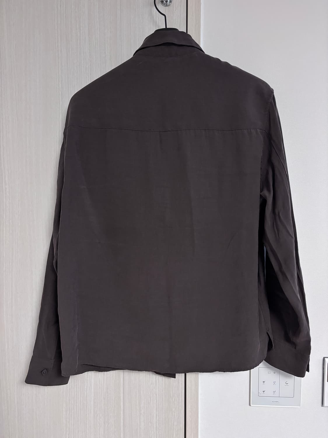 M 자라 남성 브라운 플루이드 셔츠  상품이미지5