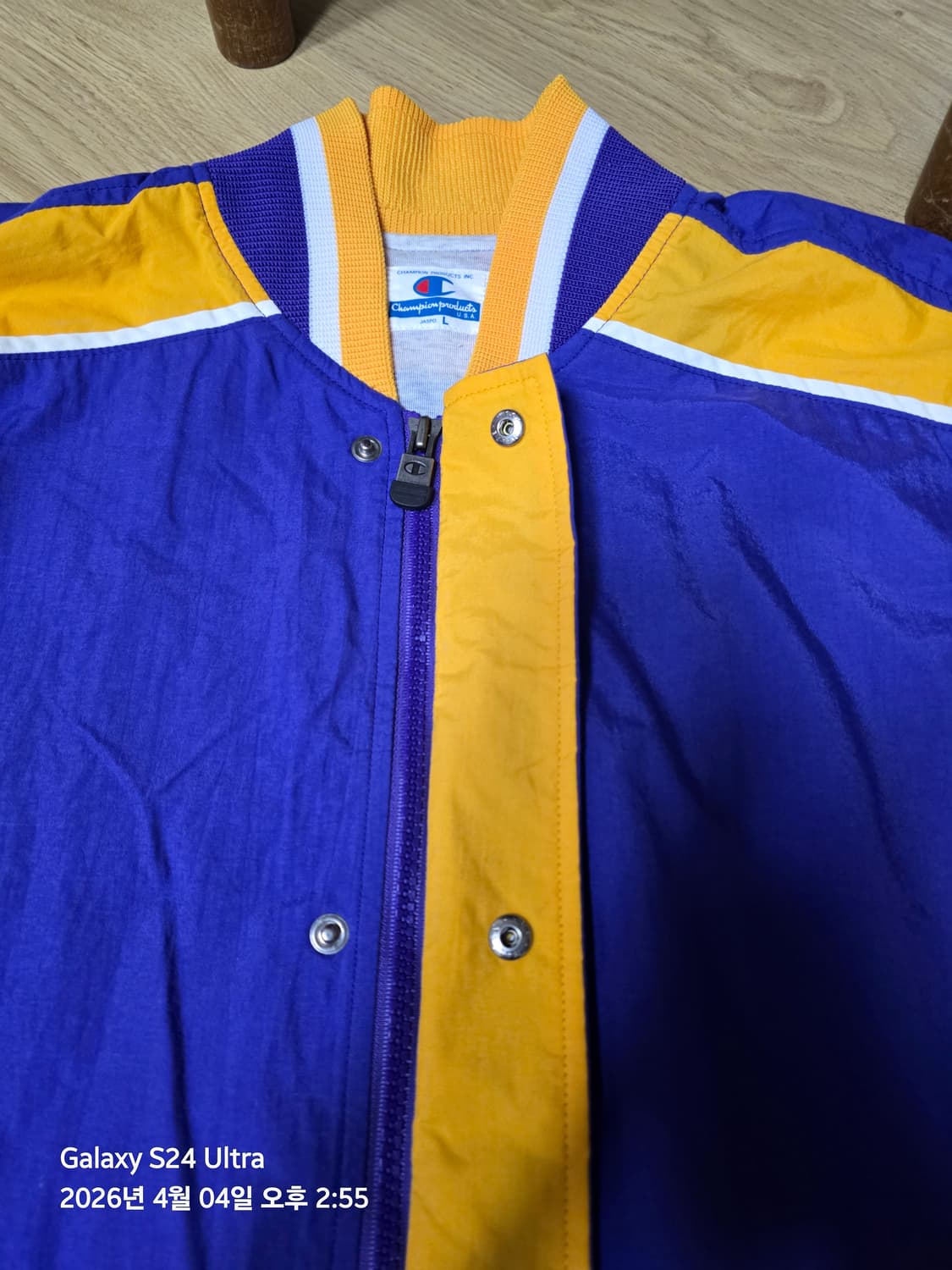 챔피온 레이커스 컬러 스타디움 자켓 L 사이즈 상품이미지5