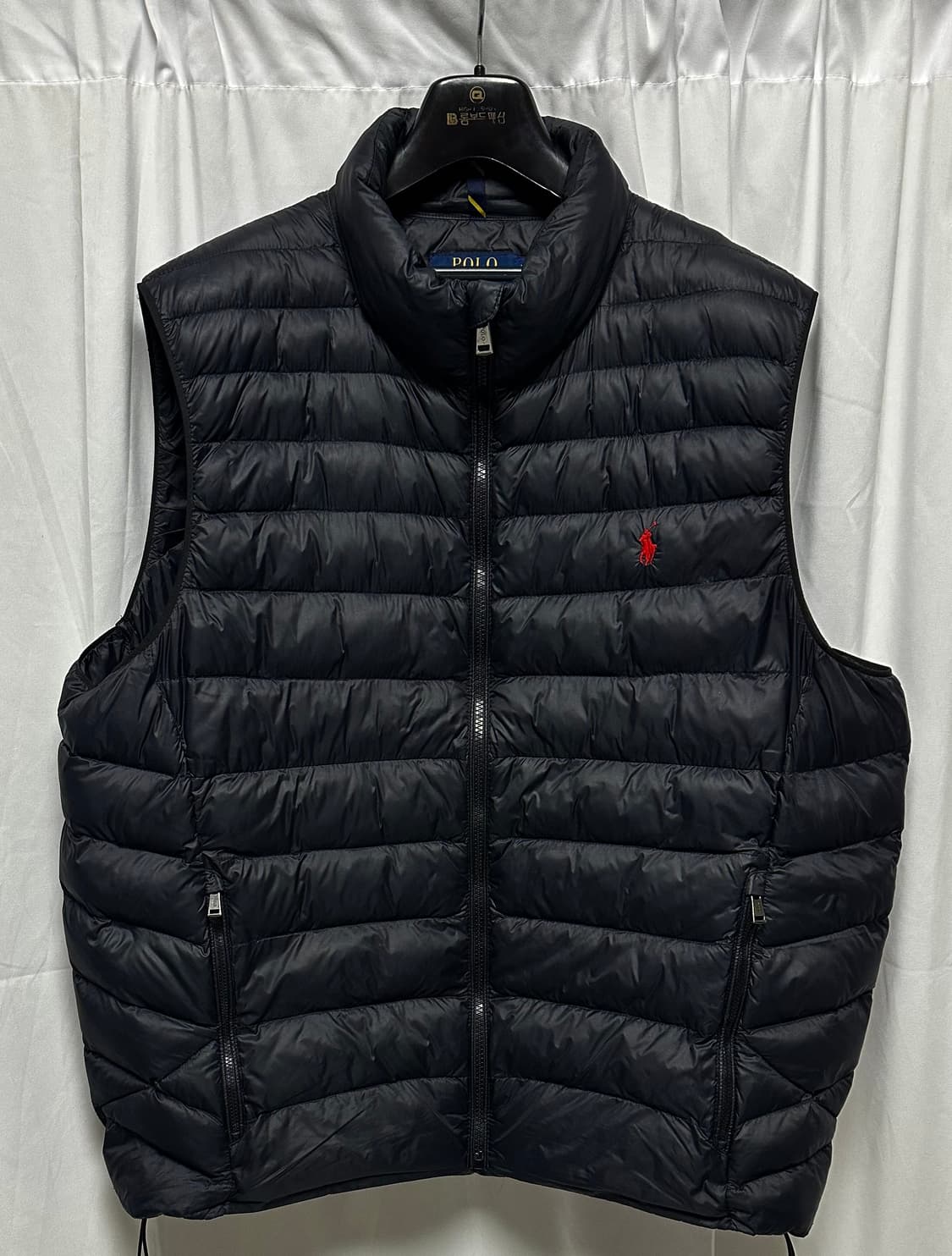 no.113 폴로 랄프로렌 블랙 패커블경량패딩 조끼 xl s급 상품이미지1