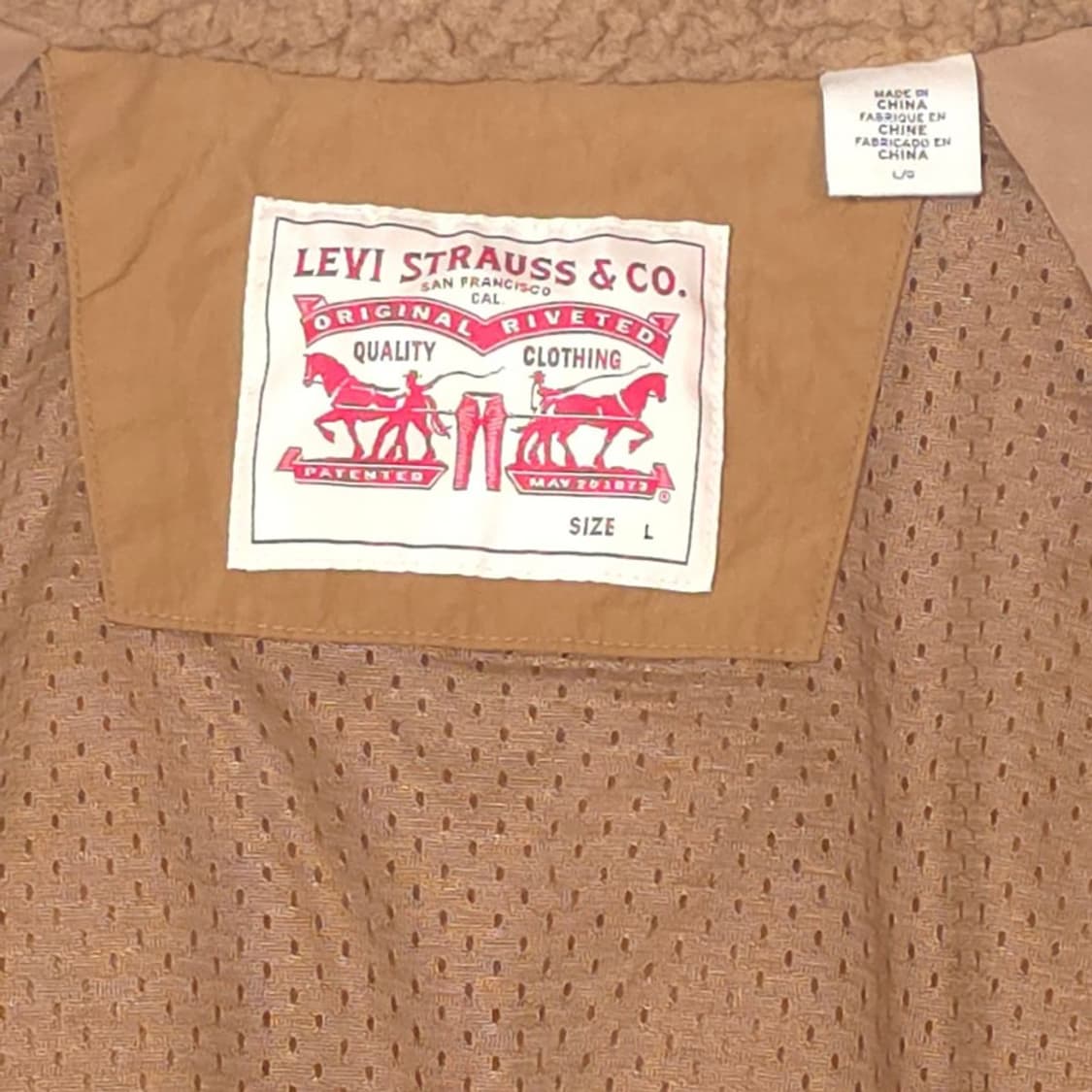 리바이스 카멜 쉐르파 뽀글이 후리스 자켓 L 상품이미지8