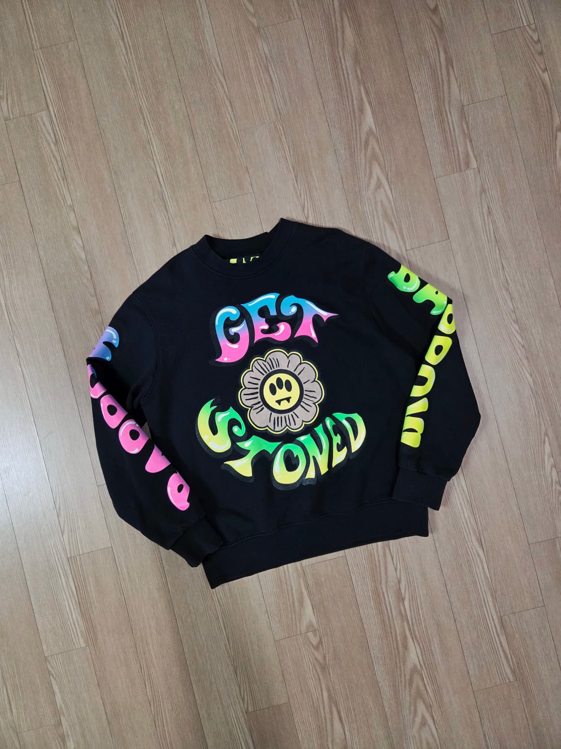 BARROW 블랙 프린트 맨투맨 티셔츠 상품이미지4