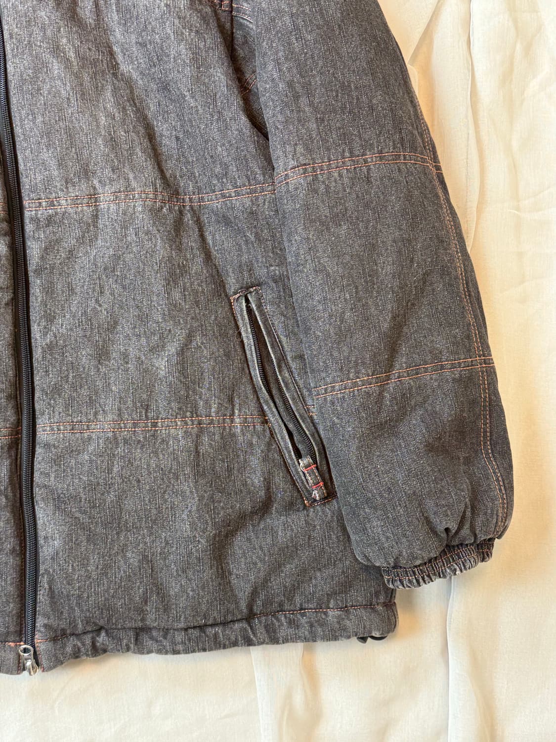 에코 흑청 데님패딩 올드스쿨  상품이미지3