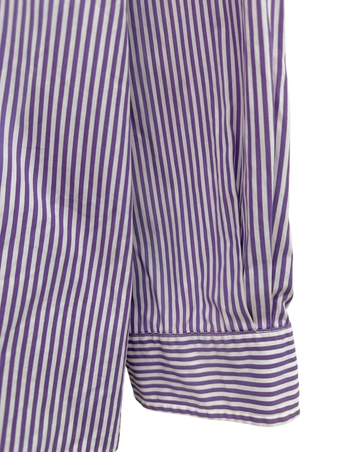 00s 폴로 스트라이프 셔츠 화이트&퍼플 (2XL) 상품이미지6