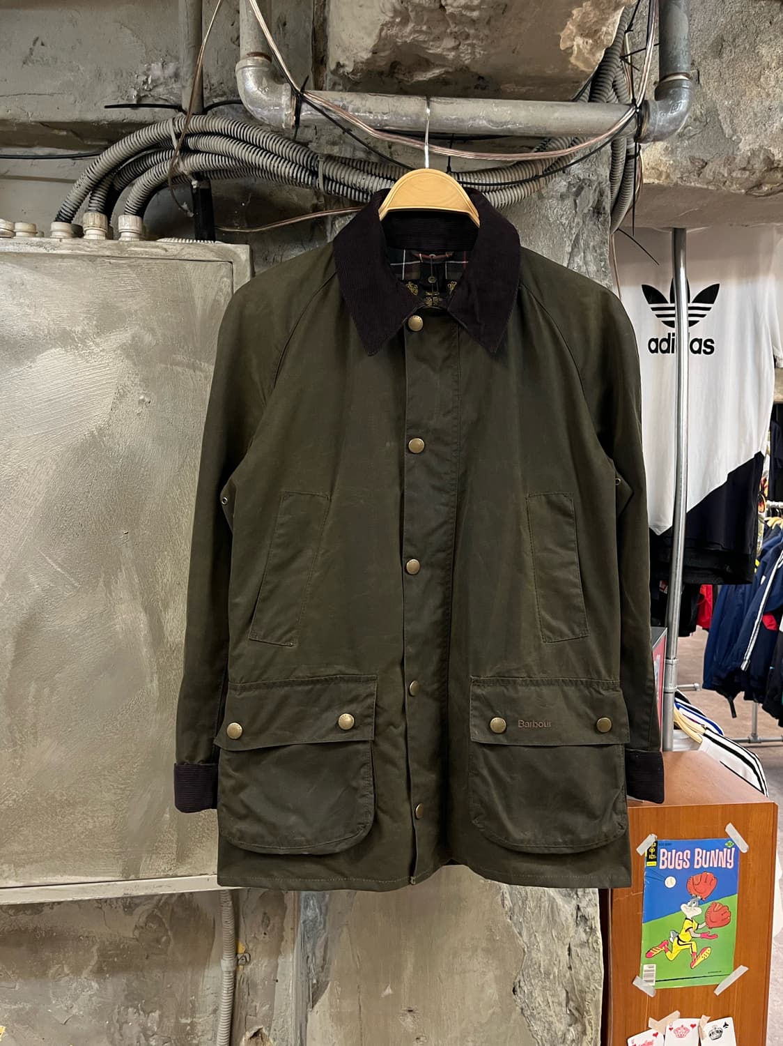 바버 왁스 자켓 카키 XS #csz2660 상품이미지1