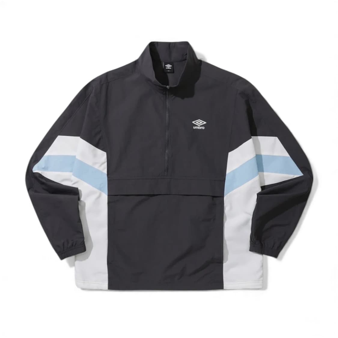 엄브로 컬러블럭 스탠넥 아노락 다크 차콜 상품이미지1