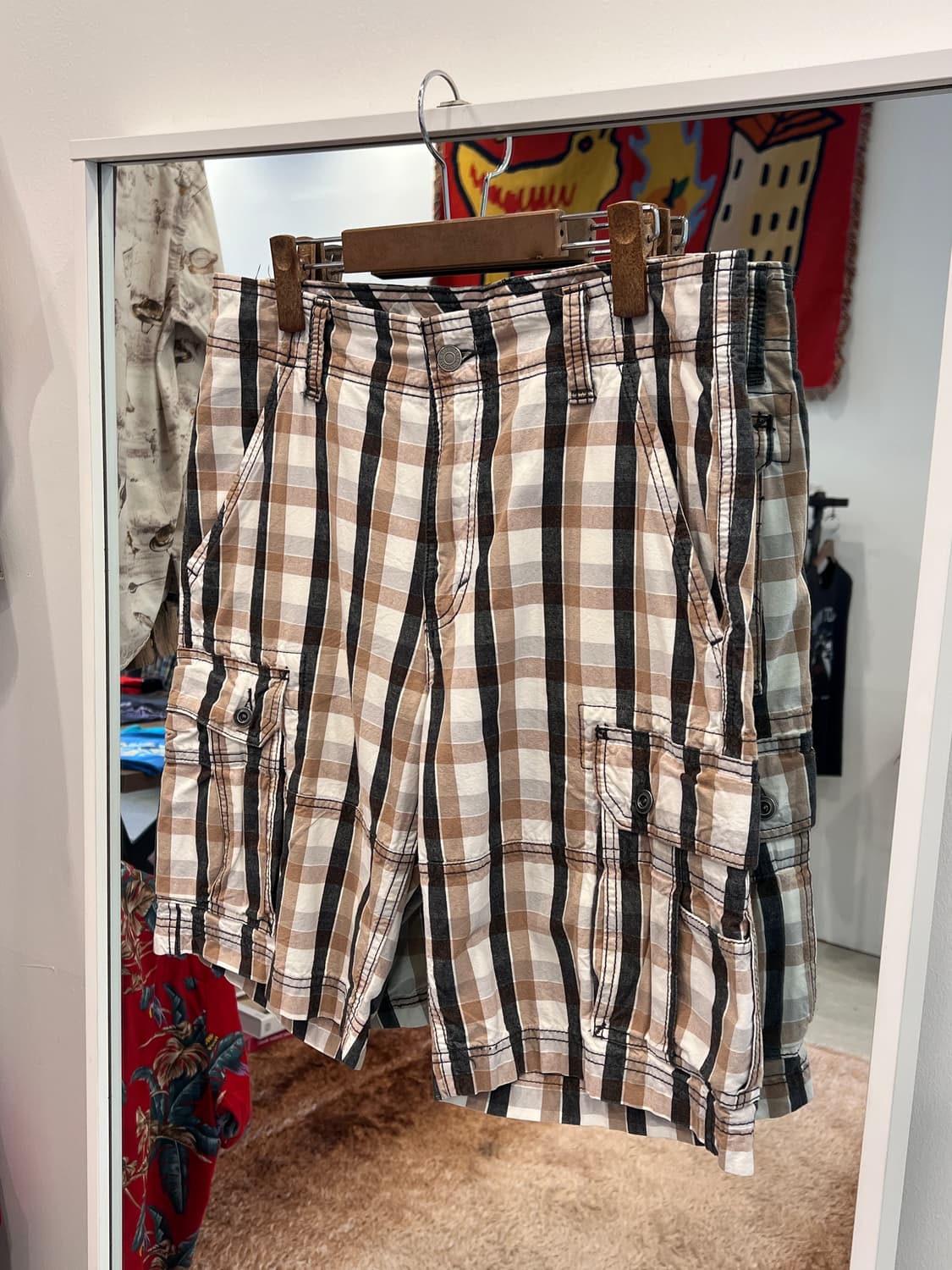 Levis 리바이스 체크 카고 하프 팬츠 (32inch) 상품이미지1