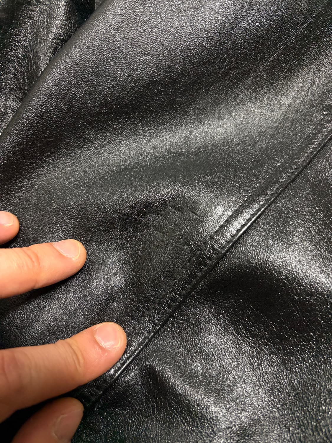 110) 00s 빈티지 램스킨 양가죽 봄버 자켓 상품이미지8