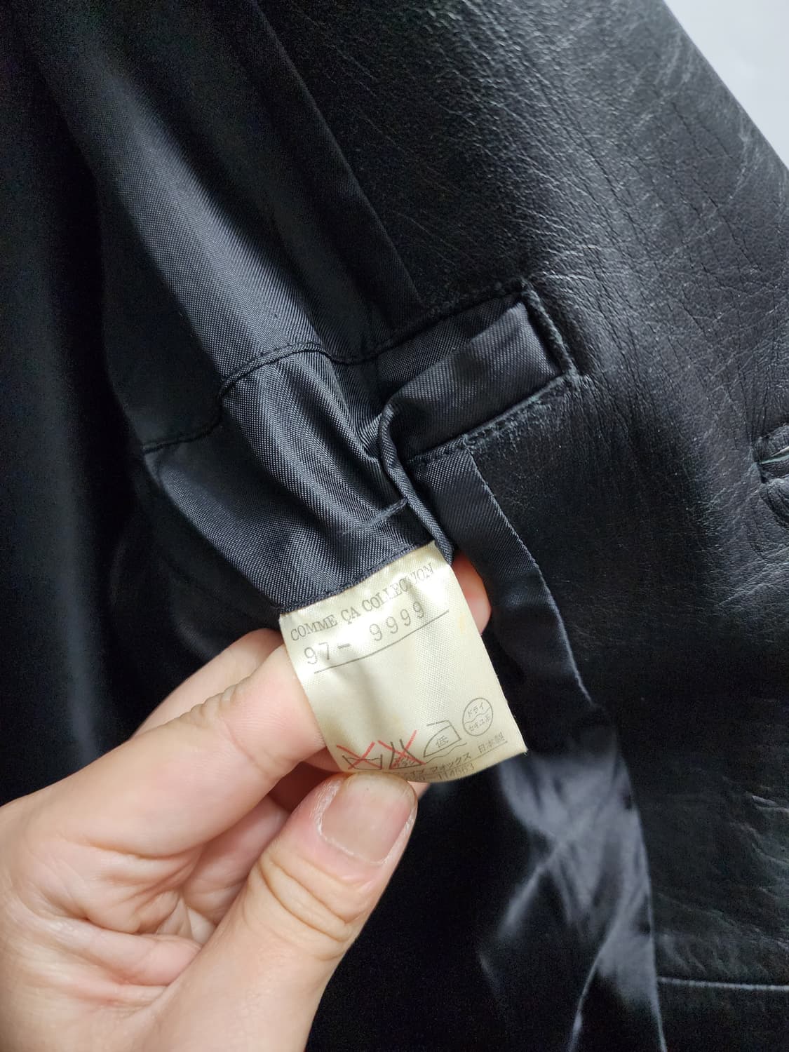 COMME ÇA COLLECTION 리얼레더 3버튼 블레이저 상품이미지7