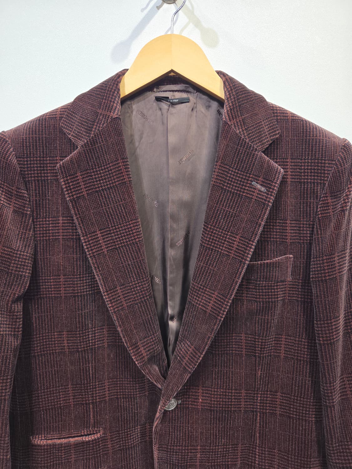 HERMES 에르메스 남성 코듀로이 체크 블레이저 상품이미지3