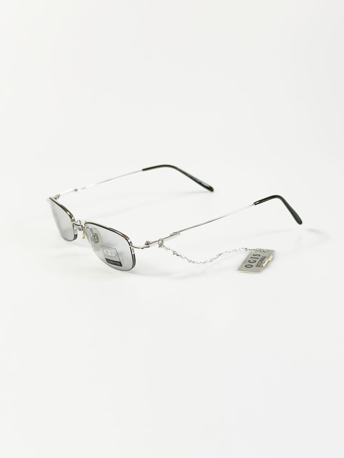 OGIS OCCHIALI 실버 메탈 반무테 스퀘어 빈티지 안경 상품이미지3