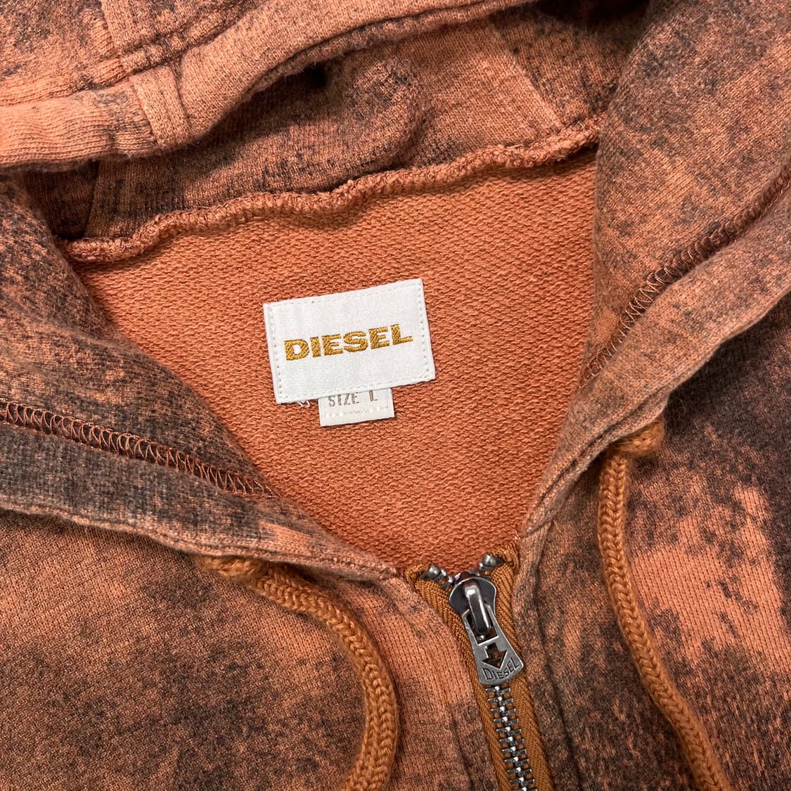 100 디젤 그래픽 워싱 후드집업 상품이미지2