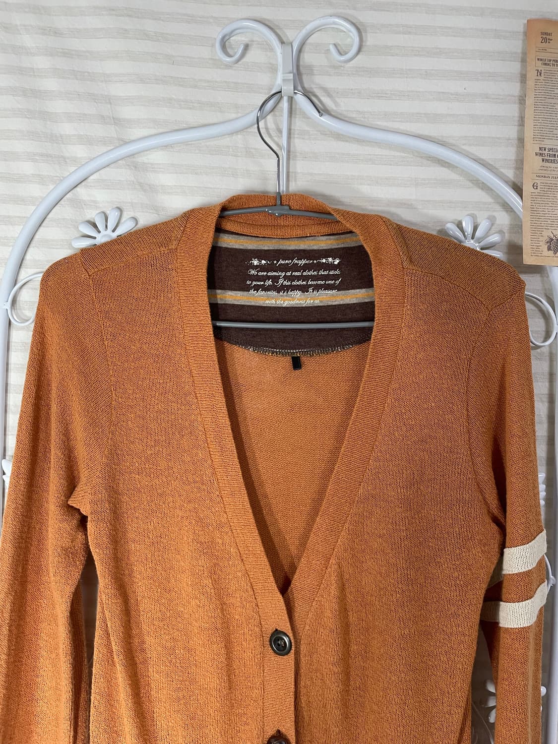 빈티지 오렌지 브라운 모리 가디건 875 y2k 스트릿 모리 갸루 일본빈 상품이미지3