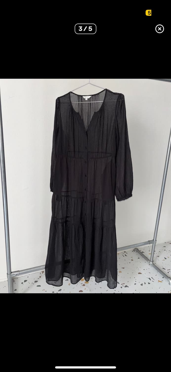 Moussy 시스루 맥시 원피스 상품이미지2