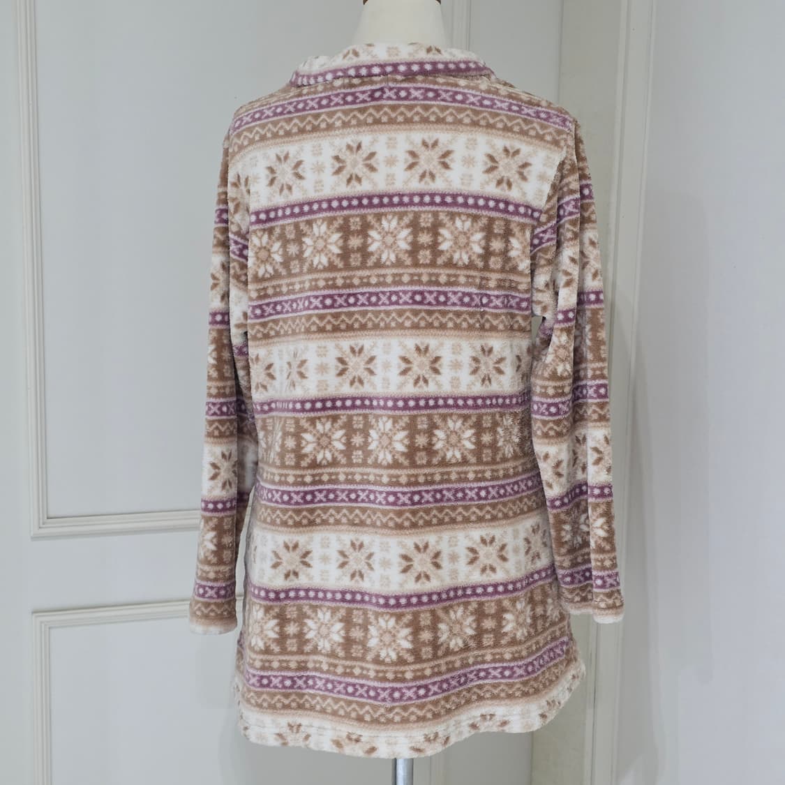 일본빈티지)노르딕 모리걸st 로맨틱 초코히메라떼갸루 수면후리스파자마상의 상품이미지3