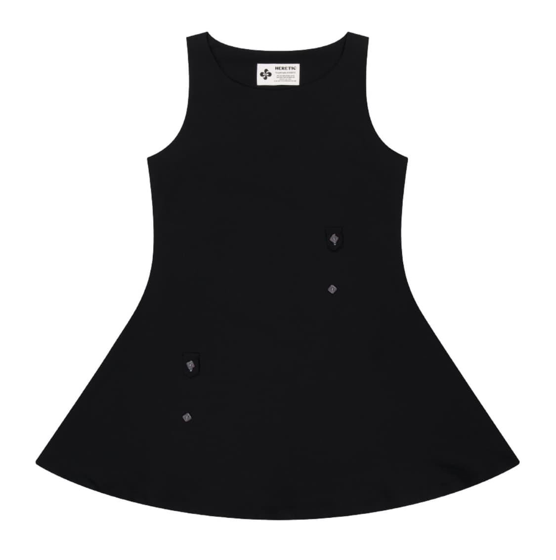 헤레틱 BUTTON FLARED MINI DRESS 상품이미지4