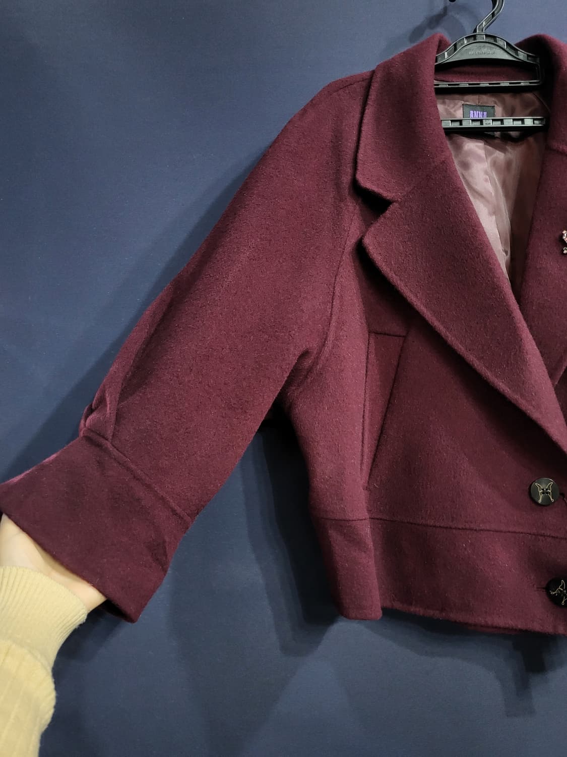 안나수이 밍크앙고라 블렌딩 헨드메이드 코트 상품이미지4