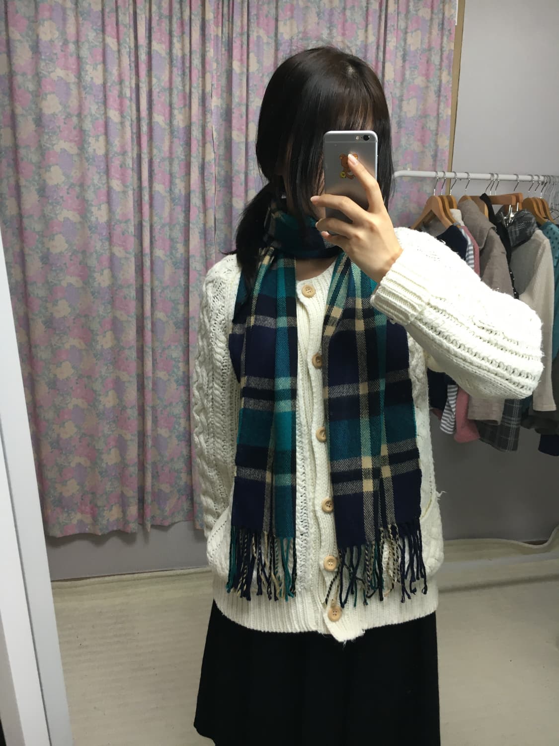 블루 체크 머플러 상품이미지9