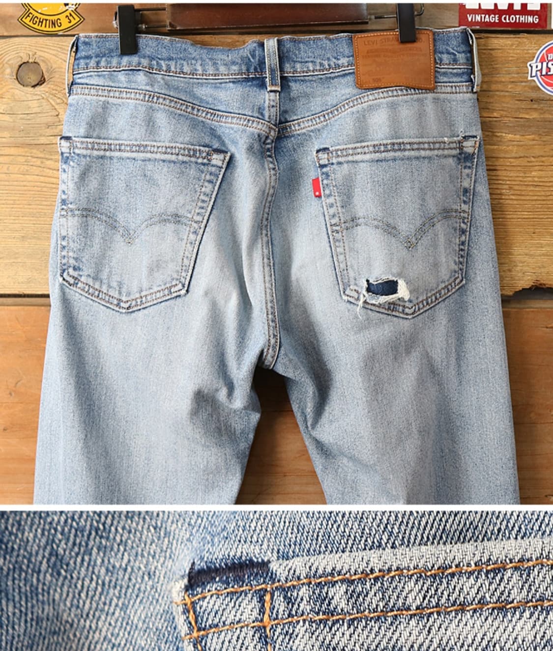 LEVIS 리바이스 505 프리미엄 블랭크텝 데님 31사이즈  상품이미지6