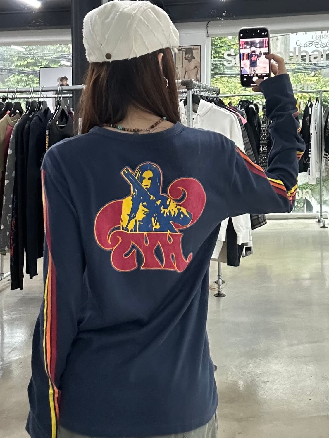 히스테릭글래머 90s 아카이브 컬러라인 롱슬리브긴팔티 상품이미지1