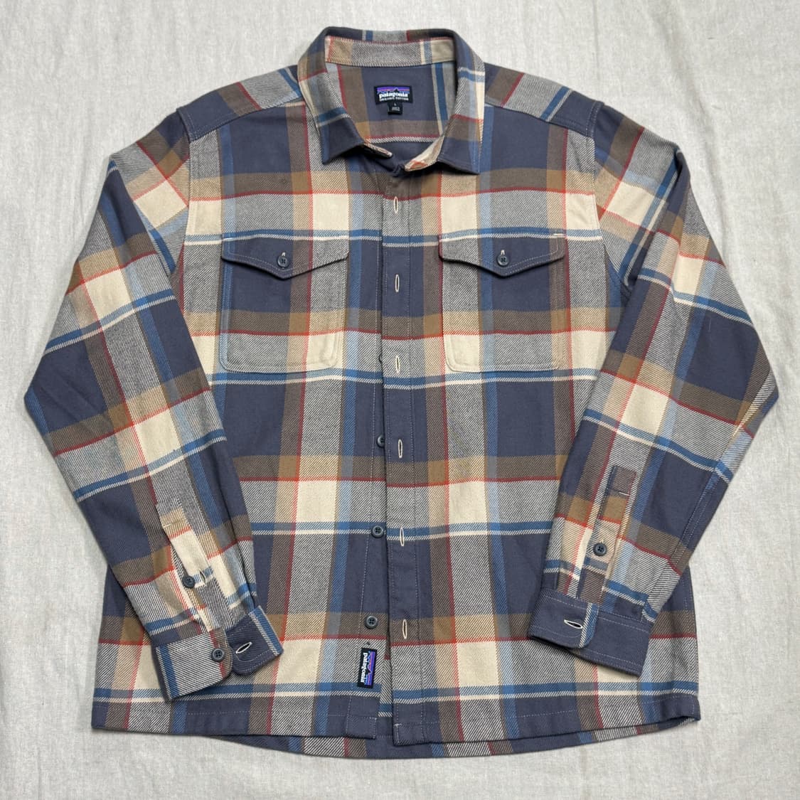 파타고니아 브라운 플란넬 체크셔츠 L 상품이미지1