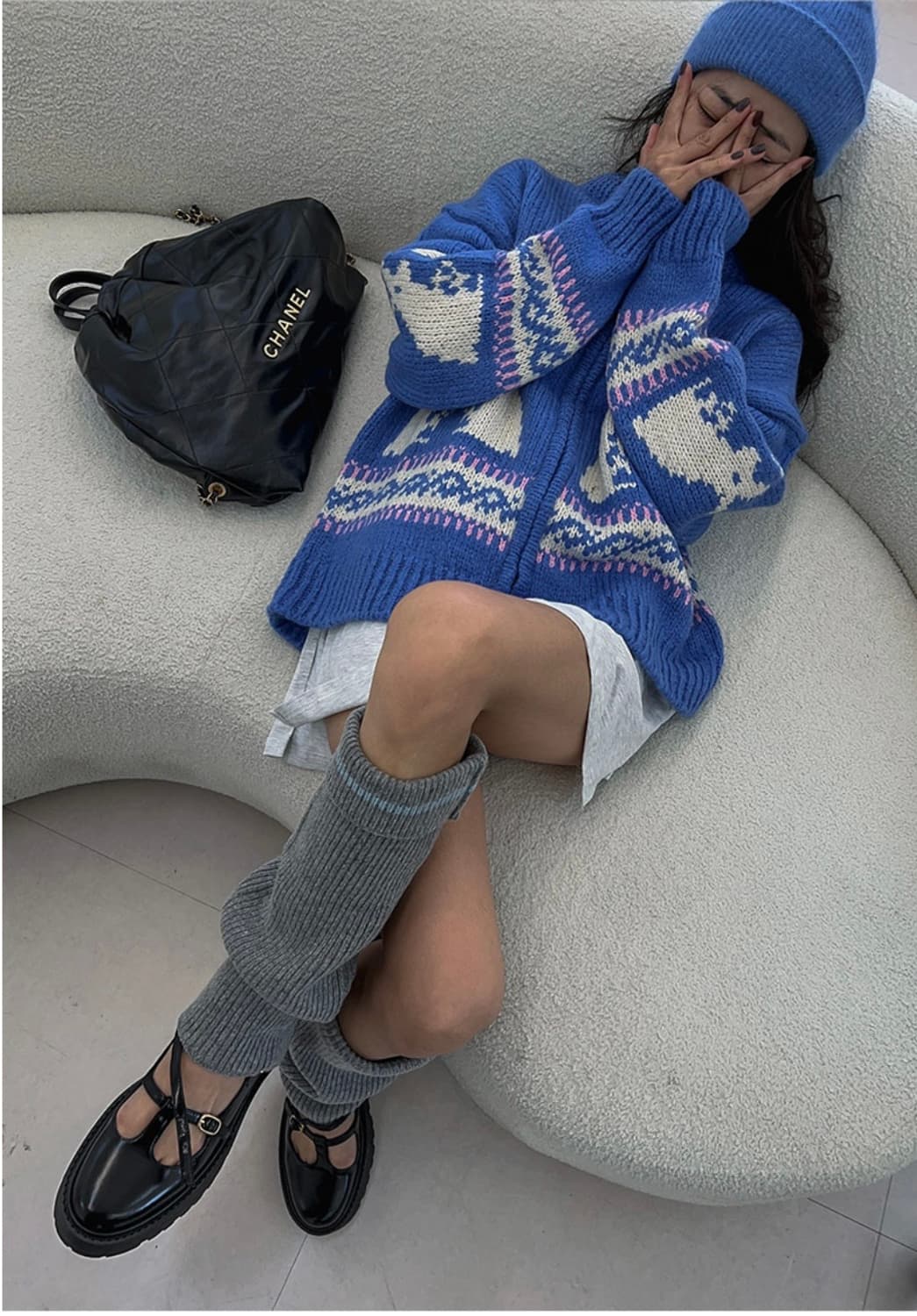 (새상품)메이메이 래빗 지퍼 니트 가디건 상품이미지5