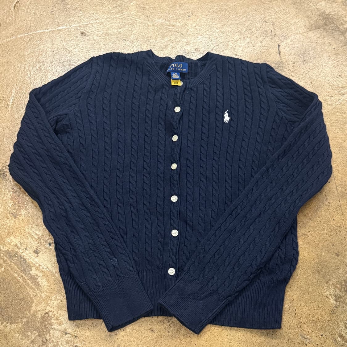 폴로 랄프로렌 네이비 꽈배기 니트 가디건 상품이미지2