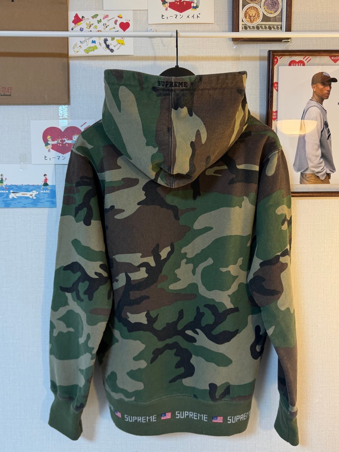 (M)슈프림 리브 로고 밀리터리 카모 후드티 캐나다 생산 -16FW 상품이미지2