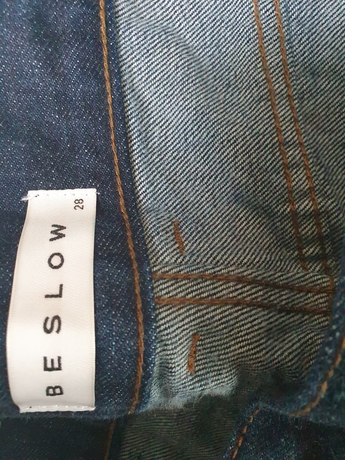 비슬로우 콘밀 딥턱 와이드 데님 28 상품이미지3