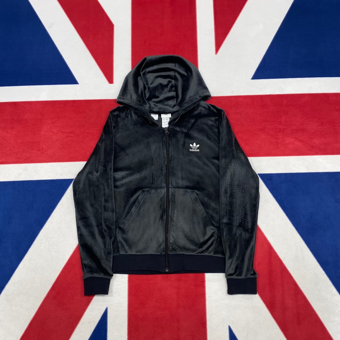 아디다스 벨벳 후드집업 실측 여성44 상품이미지1